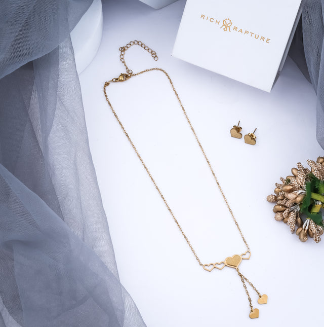 Heart Harmony Gold-Plated Jewelry Set