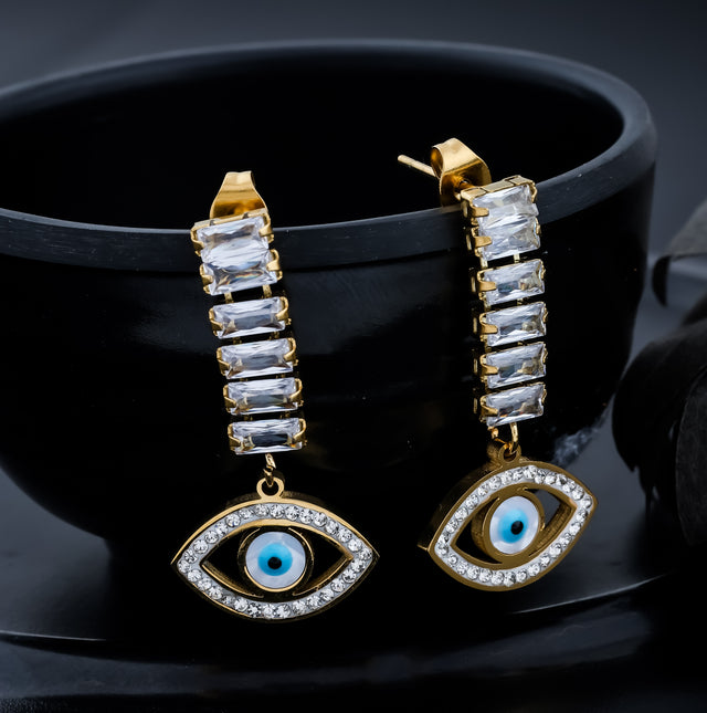Evil Eye Diamond Earrings