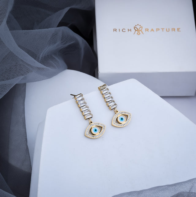 Evil Eye Diamond Earrings