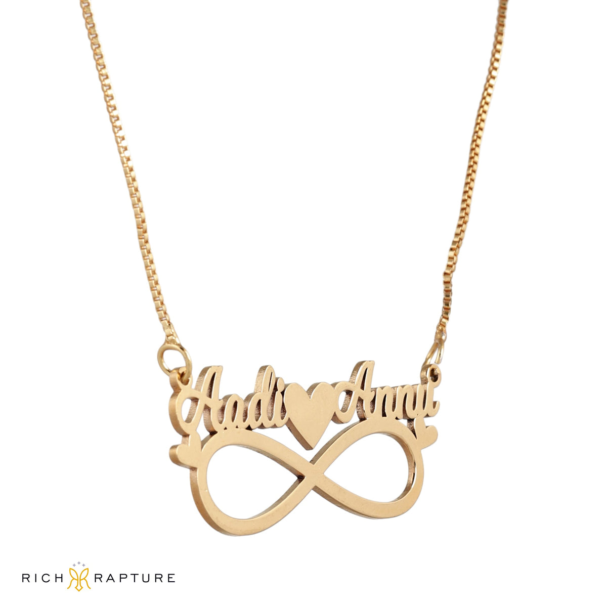 Infinity Couple Name Necklace