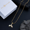 Ocean Flora Mermaid Tail Pendant Necklace