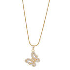 Sparkle Monarch Full CZ Butterfly Necklace