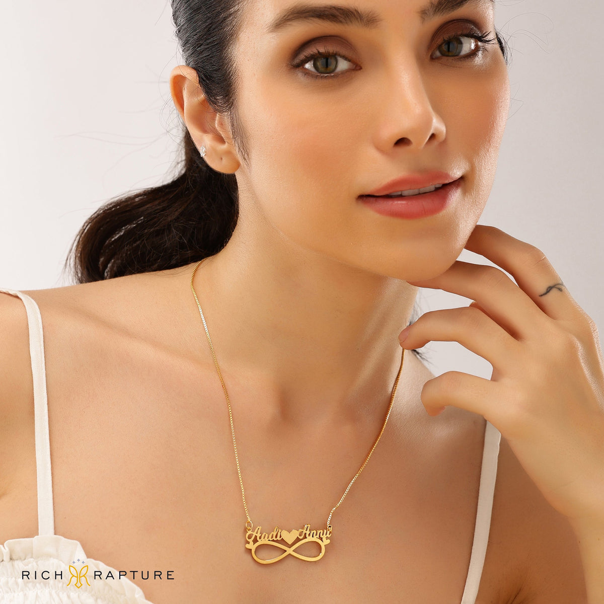 Infinity Couple Name Necklace