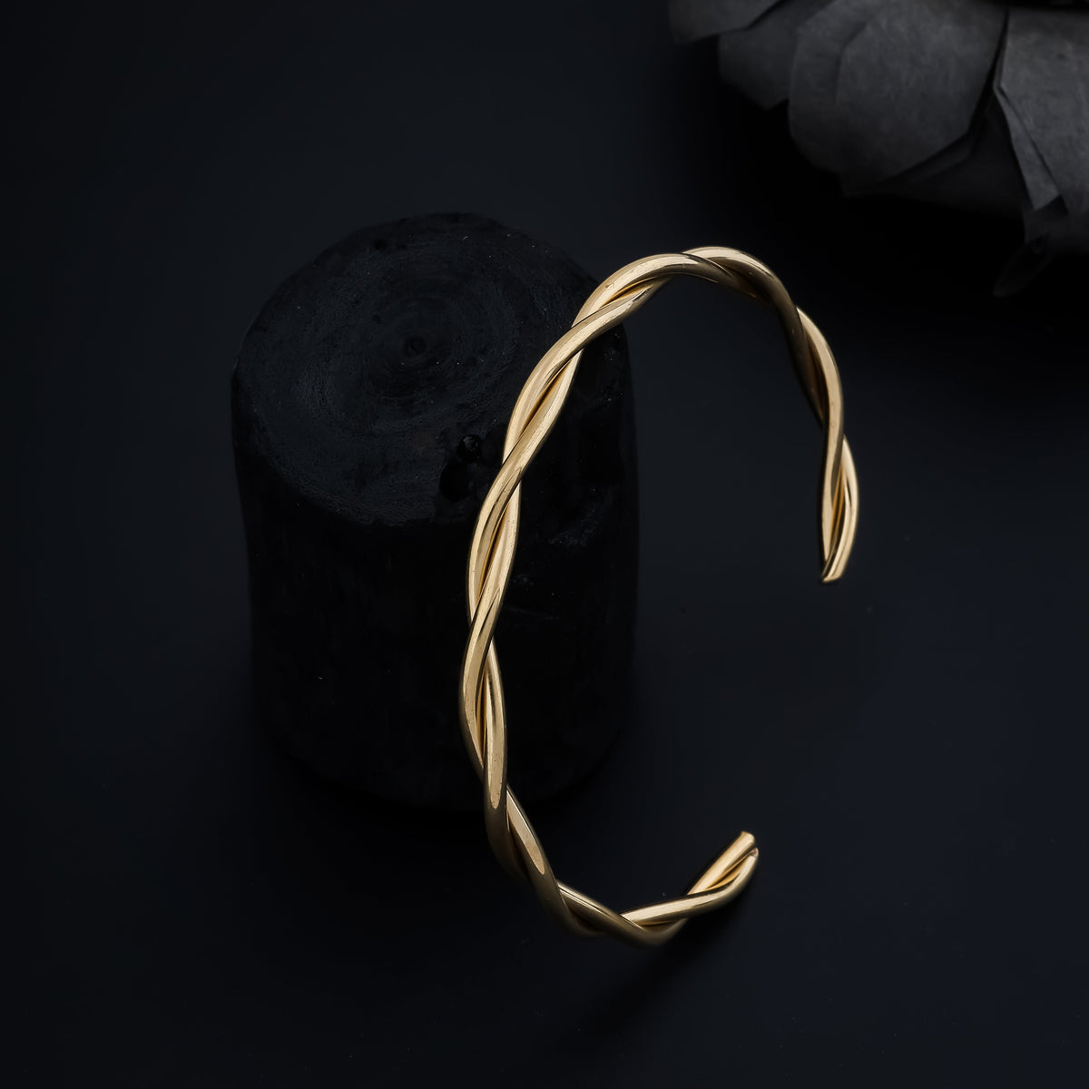Twisted Elegance Gold-Plated Bracelet