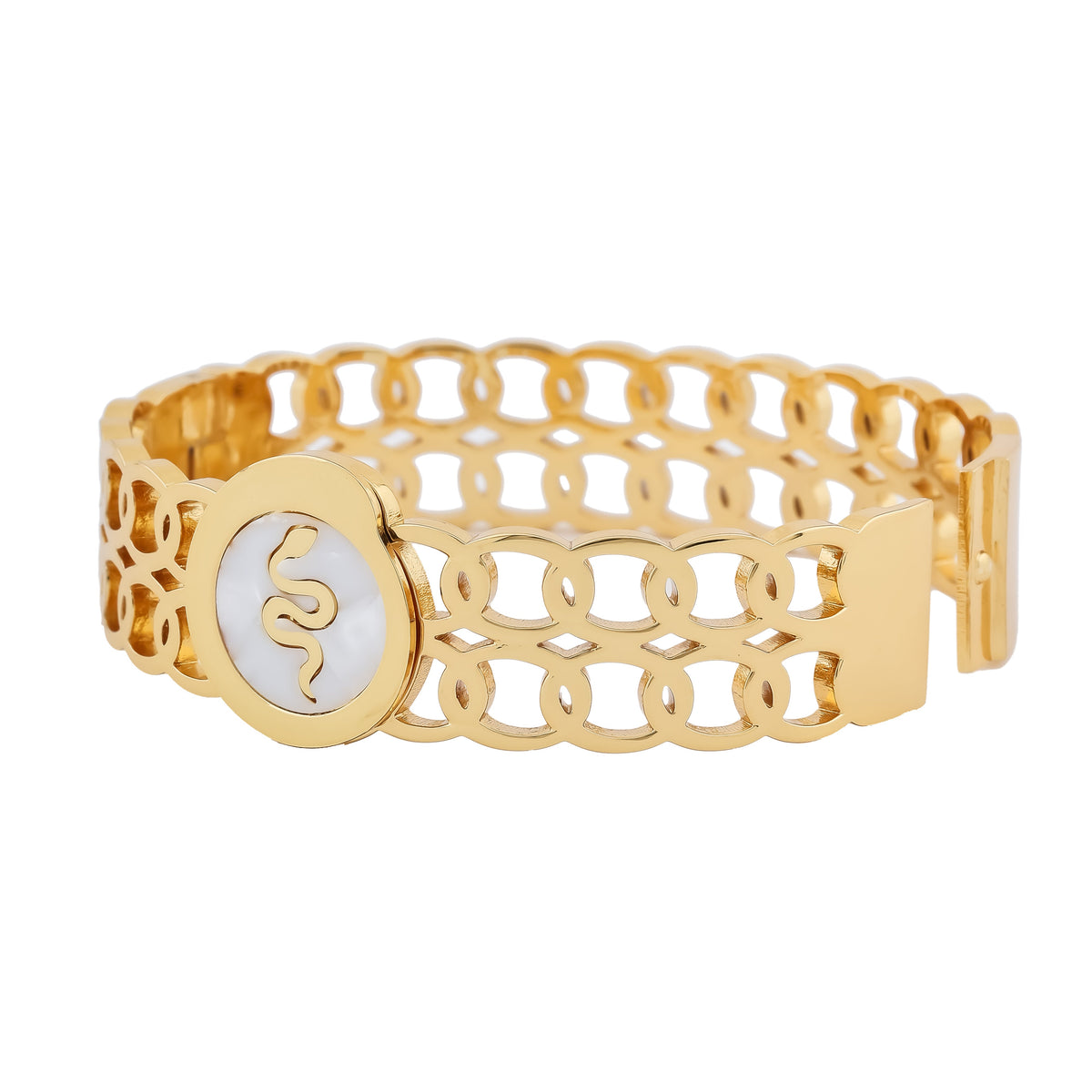 Serpent Embrace Gold-Plated Bracelet