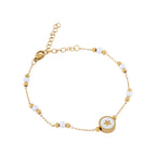 White Pearl Star Gold-Plated Bracelet